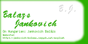 balazs jankovich business card
